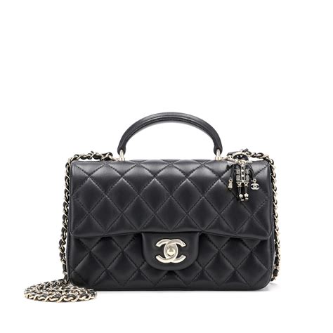 chanel lambskin quilted mini rectangular flap black|Mini classic handbag, Lambskin, black — Fashion .